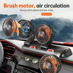 12v Automotive fan Car Fan 24v 360° Adjustable 3 Head Air Fan Low Noise Multifunctional Temporary Parking Card Auto Vehicles fan