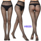Women Sexy Fishnet Tights Jacquard Weave Seamless Pantyhose Yarns Garter Grid Fish Net Stockings Black Spider Gothic Lace Tights