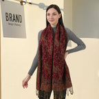 2025 new ethnic style retro shawl cashew flower geometric scarf cloak tassel scarf multi-color variety options available