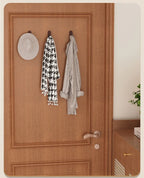 Self Adhesive Mounted Walnut Wood Wall Hooks for Hanging Coat Towel Clothes Blanket Hat Backpack Robe Entryway Key Holder