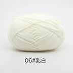 40-50g/Set 4ply Milk Cotton(80%) Knitting Yarn Needlework Dyed Lanas For Crochet Craft Sweater Hat Dolls At Low Price