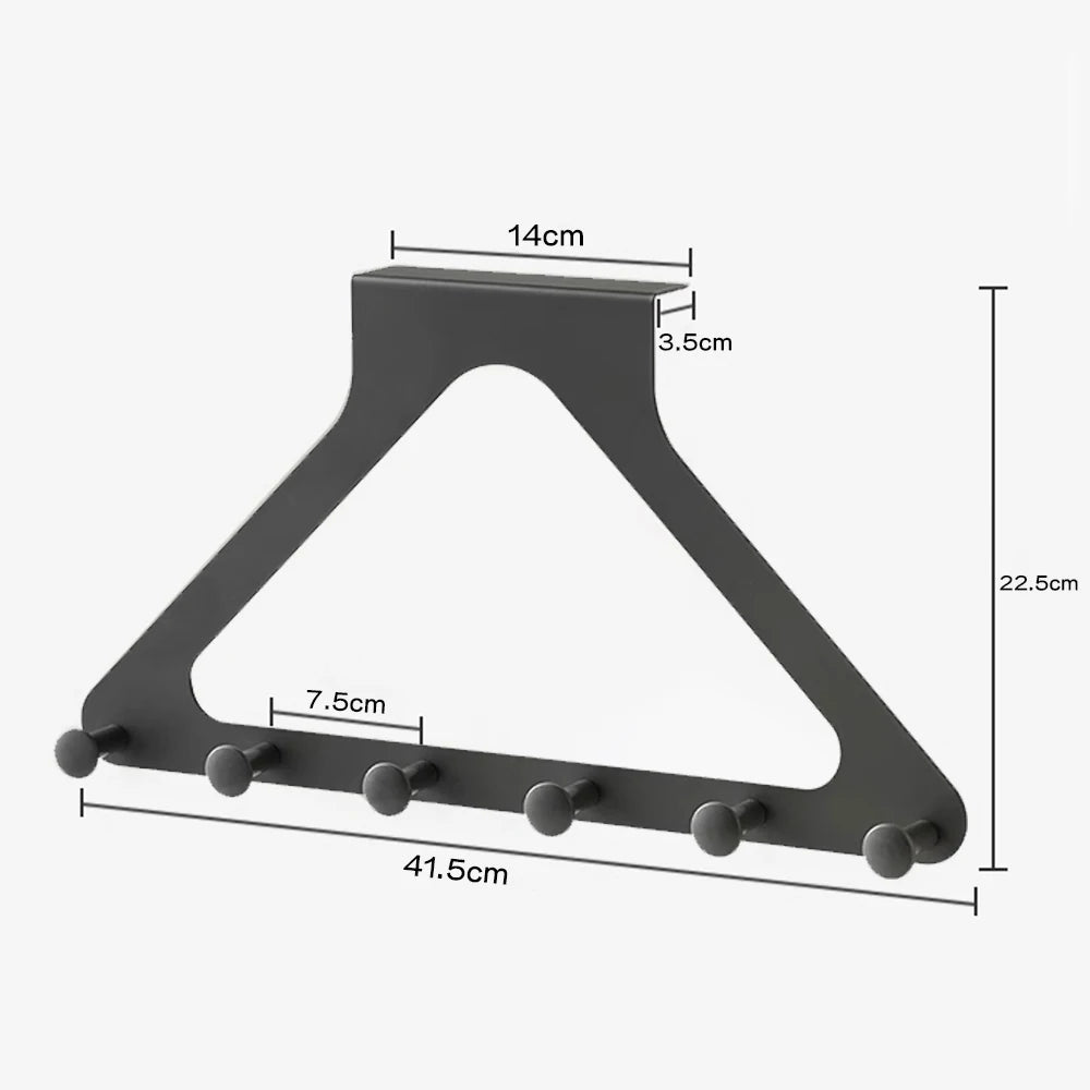 Clothes Hooks Behind The Door，PunchFree ，Traceless Hanger for Coats, Hats, Bags, and More，Over the Door Storage Organizer Hanger