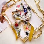 Elegant Nordic Style All Seasons Scarf Faux Silk Large Square Shawl Simple Chic Decorative Wrap For Teens