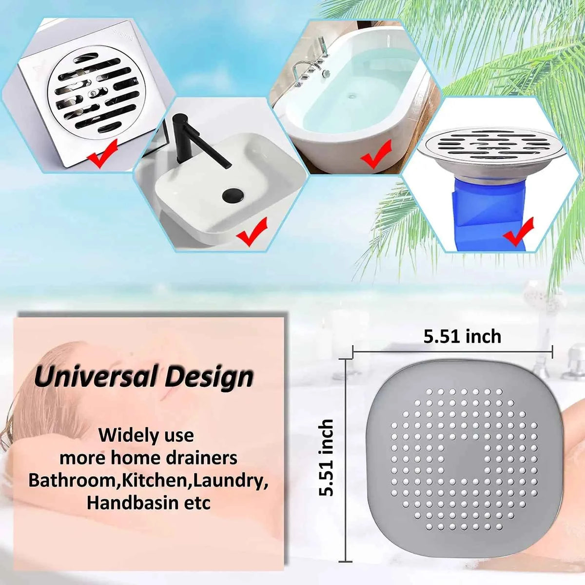 Plug Stopper Kitchen Sewer Silicone Bathroom Floor Bathtub WaterFilter Home Accessories shower drain hair catcher sink strainer