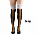 Men Funny 3D Chicken Socks Print Cartoon Cosplay High flexibility Thigh High Sock Fashion Thin Toe Feet