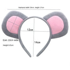 Mouse Costume Set Ears Headband Nose Tail and Bow Tie Animal Fancy Dress Kit Party Accessories Halloween Birthday