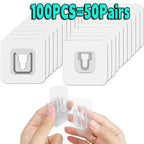 Double-Sided Adhesive Wall Hooks Hanger Strong Transparent Suction Cup Sucker Hooks Kitchen Bathroom Storage Plug Socket Holders