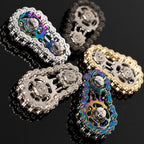 Bicycle Chain Finger Spinner, Silent CNC Machined Stainless Steel Gear Fidget Toy for Adults, Office Stress Relief & Focus Tool,