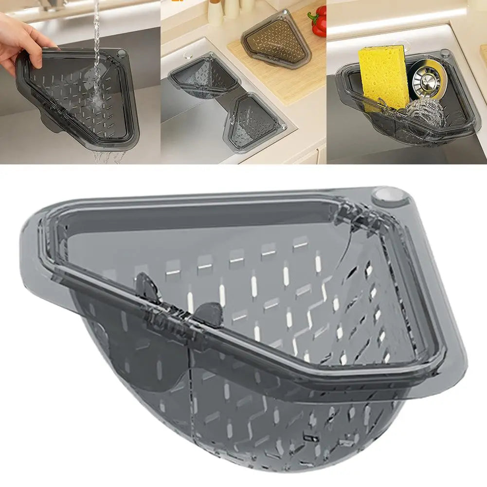 Magnetic Triangle Sink Strainer Basket – Kitchen Food Waste Filter