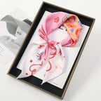 60Colors Luxury Scarf Women 70*70Cm Silk Feel Square Hair Wrapping Foulard Satin Shawl Big Size Head Bandana Hijab Handkerchief