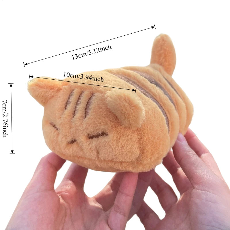 Cute Orange Cat Plush Toy Kawaii Fluffy Kitty Plushie Toy Soft Cat Stuffed Doll Toy Home Decoration for Friends Birthday Gift