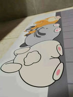 Cartoon Bathroom Soft Diatomaceous Mud Floor Mat, Bathroom Absorbent Foot Mat, Toilet Sink, Bedroom Mat, Carpet