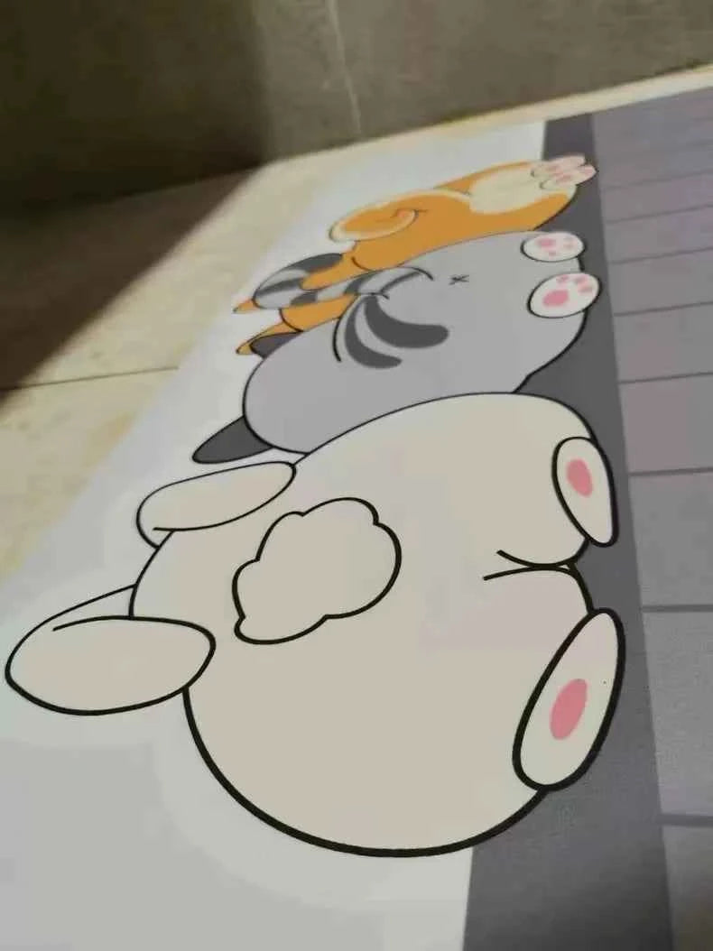 Cartoon Bathroom Soft Diatomaceous Mud Floor Mat, Bathroom Absorbent Foot Mat, Toilet Sink, Bedroom Mat, Carpet
