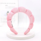 Sponge Spa Headband Velvet Washing Face Wide Padded Headband Skin Care Makeup Removal Shower for Women Girls Hair Accessories