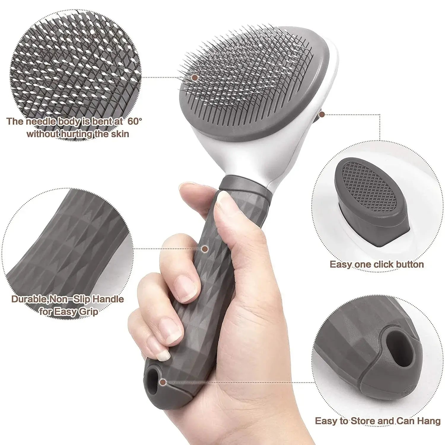 Pet Dog Brush Cat Comb Self Cleaning Pet Hair Remover Brush For Dogs Cats Grooming Tools Pets Dematting Comb Dogs Accessories - WTN Essentials 
