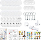 Badge Maker for Kids, DIY Pin Button Badge Maker Machine, Portable Press Machine Badge Punch Kit with 48 Patterns Badges
