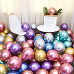 10- 100 pieces metal balloon Gold Silver Chrome Ballon Wedding Decoration white black Macaron Birthday Party Supplies 10 12 inch