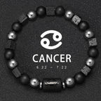 12 Constellation Zodiac Bracele Signs Beads Couples Bracelet Square Volcanic Stone Elastic Charm Bracelet for Women Men Gift