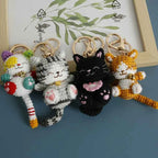 Small Cat Crochet Keychain Cute Kitten Bag Charm