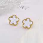 Hot Sale Stainless Steel Laser Five Leaf Flower Petal Adjustable Clover Bracelet Classic for Woman Girl Brand Jewelry Party Gift