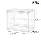 1/2/3/4PCS Acrylic Clear Display Storage Box for Fingures Foldable Display Case for Figurines Dolls Action Figure Organizer box