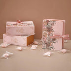 5Pcs Book Shape Gift Box Ith Ribbon Paperboard Candy Chocolate Present Packaging Box For Party, Wedding, Birthday Party gift box