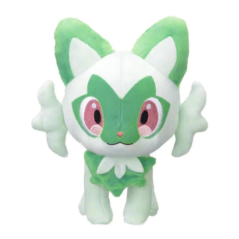 Newest Pokemon 70 Types Elf Plush Pikachu Toys Elekid Lucario Celebi Stuffed Doll Sprigatito Fuecoco Quaxly Plushies Xmas Gifts