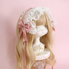 lolita headband hair accessories hair accessories sweet lace headband KC dark ribbon bow