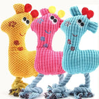 New Interactive Dogs Plush Toy Indoor Chewy Resistant Fleece Squeak Pet Play Product for Puppy Kitten Teeth Grinding