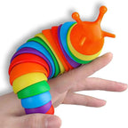 1PCS Colorful Slugs Caterpillar Stress Relieving Bizarre Slugs Blowing Out Stress Relieving Puzzle Relieving Simulation Toys