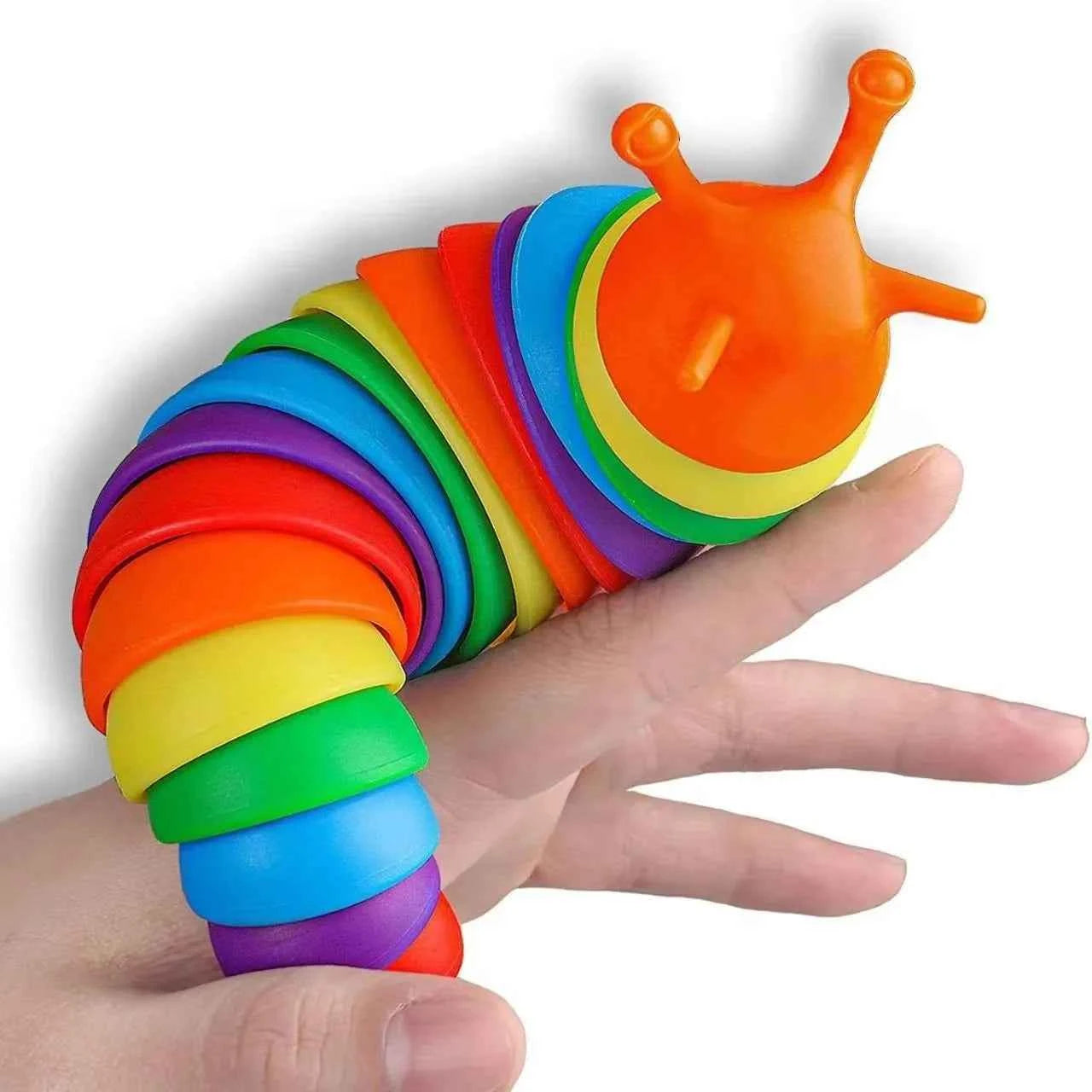 1PCS Colorful Slugs Caterpillar Stress Relieving Bizarre Slugs Blowing Out Stress Relieving Puzzle Relieving Simulation Toys