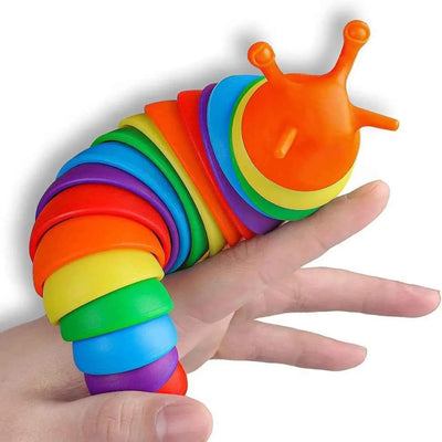1PCS Colorful Slugs Caterpillar Stress Relieving Bizarre Slugs Blowing Out Stress Relieving Puzzle Relieving Simulation Toys