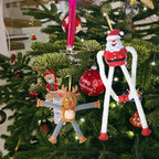 1/4pcs Santa Claus toys Retractable decompression toys Santa Claus/Snowman/Elk/Gingerbread  Perfect for Christmas Decoration