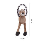 New Interactive Dogs Plush Toy Indoor Chewy Resistant Fleece Squeak Pet Play Product for Puppy Kitten Teeth Grinding