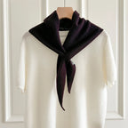 100% Australian Wool Knitted Triangle Scarf Shawl Women's Autumn  Winter Warm Neck Protection Scarf Decorative  Small Scarf