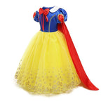 Girls Snow White Princess Dress Mesh Clothes Vestidos Kids Christmas Halloween Carnival Cosplay Costume