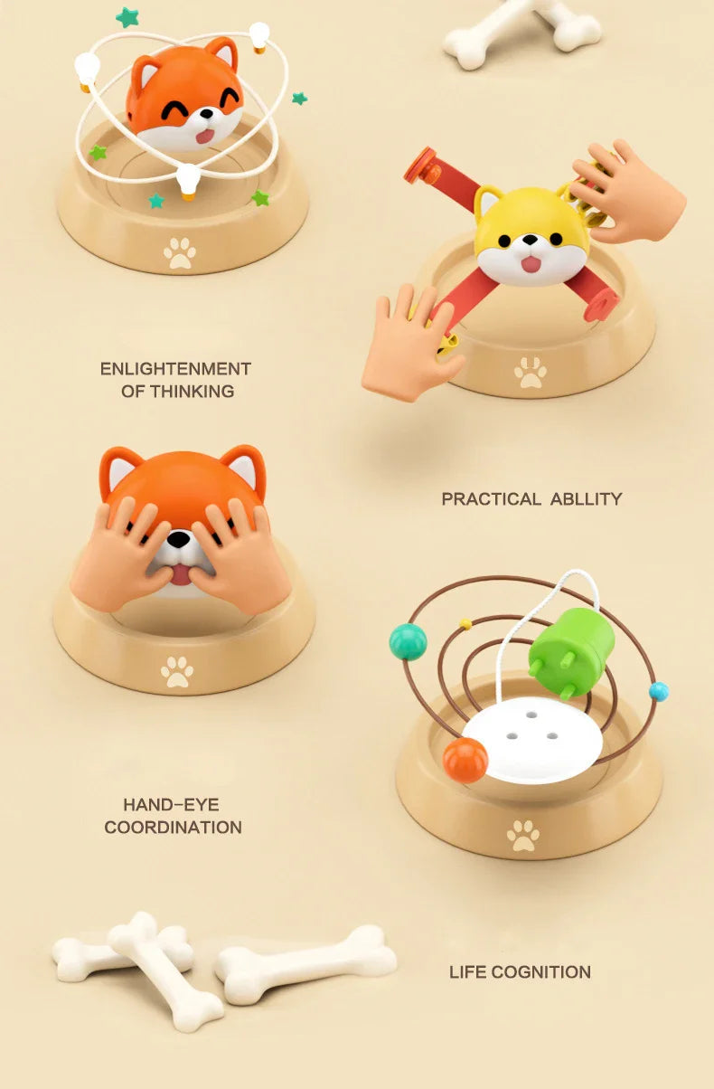 Montessori Busy Board Cube Sensory Toy – Toddler Learning Activity