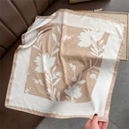 2025 Silk Shawl Print Headscarf Cat Hair Wrap Neckerchief Female Satin Square Scarf For Women Headband Foulard Hijab Bandana