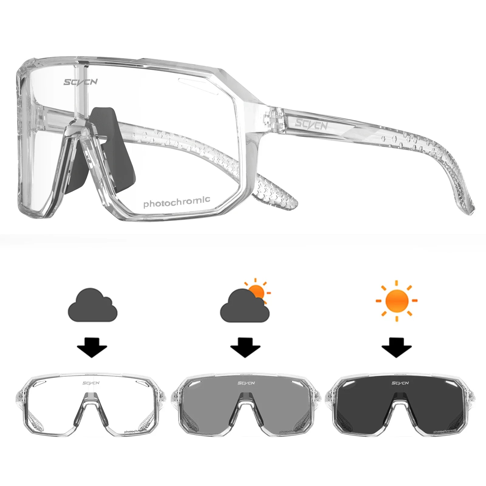 Photochromic Cycling Sunglasses for Mountain Bike & Road Cycling