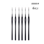 00000#-7# Fine Tip Paint Brush Set for Acrylic, Models, Mini  Miniature Detail , Nylon Hair Thin Extra Fine Paintbrushes
