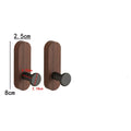 Self Adhesive Mounted Walnut Wood Wall Hooks for Hanging Coat Towel Clothes Blanket Hat Backpack Robe Entryway Key Holder