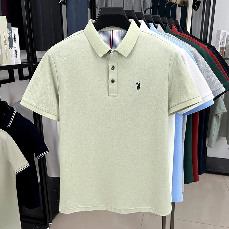 Men's 100% Cotton Polo Shirt – Short Sleeve Casual Golf & Business Shirt
