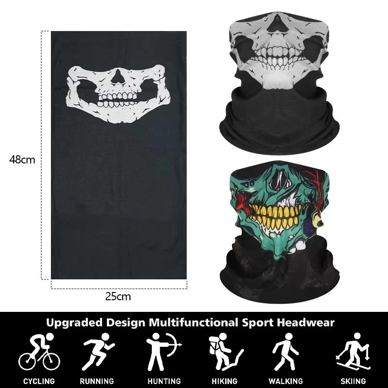 Summer Breathable Cycling Face Mask Bandana UV Protection Outdoor Face Cover for Running Hiking Skiing Hunting Men Women
