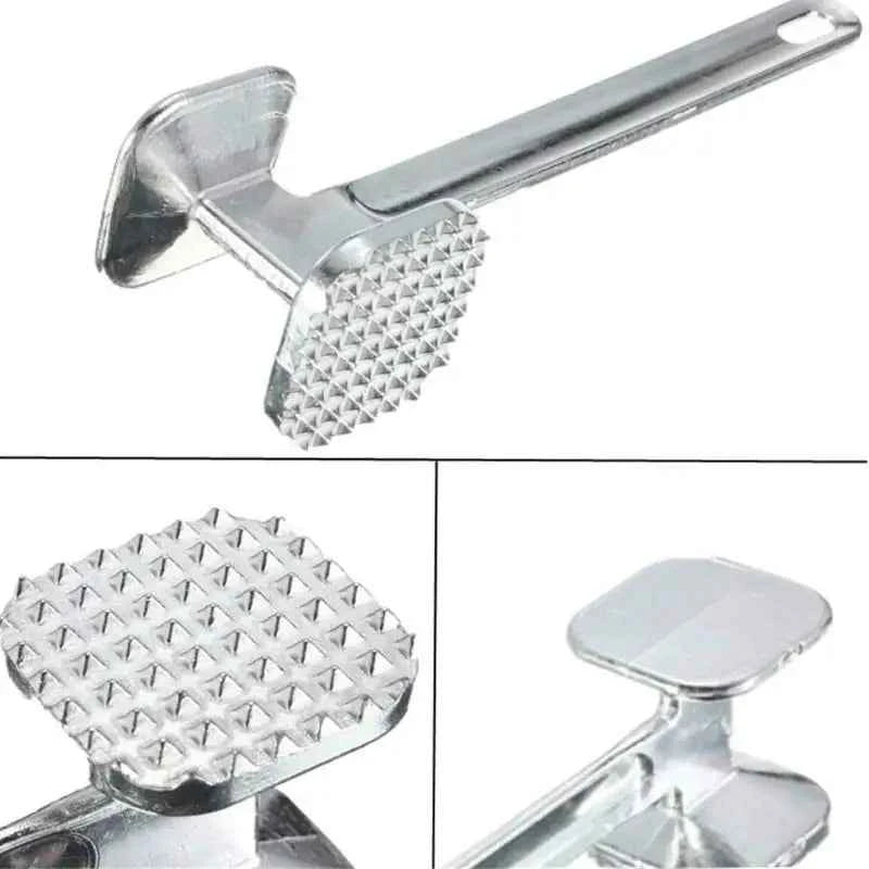 Heavy-Duty Zinc Alloy Meat Tenderizer Hammer – Steak, Chicken & Pork Meat Mallet