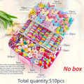 510-piece set of colorful bow, flower, and small star accessories - a cute hair accessory set that children love.