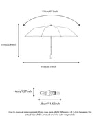 New Automatic Umbrella 24 Bone Solid Color Automatic Umbrella Light Collapsible Large Size Outdoor Sunshade Uv Protection