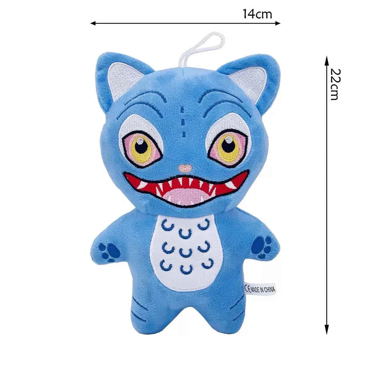New hot Anime Hunters Plush Cute Purple Tiger Black Hat Magpie With 3 Eyes Monster Hunt Girl Group Stuffed For Fans Gifts