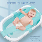 Cross-shaped Newborn Baby Bath Cushion Adjustable Anti-slip Baby Bath Net Mat Baby Bathtub Pillow Foldable Children Bathtub