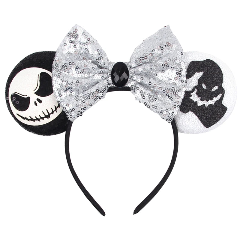 2026 Latest Halloween Cobweb Ears Headband Women Festival DIY Mouse Hairband Kids Party Villains Cosplay DIY Hair Accessories