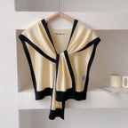 Clearance_Spring And Autumn Knitted Striped Shawl With High-Grade Summer Office Air-Conditioned Room Neck And Shoulder Scarf_Con